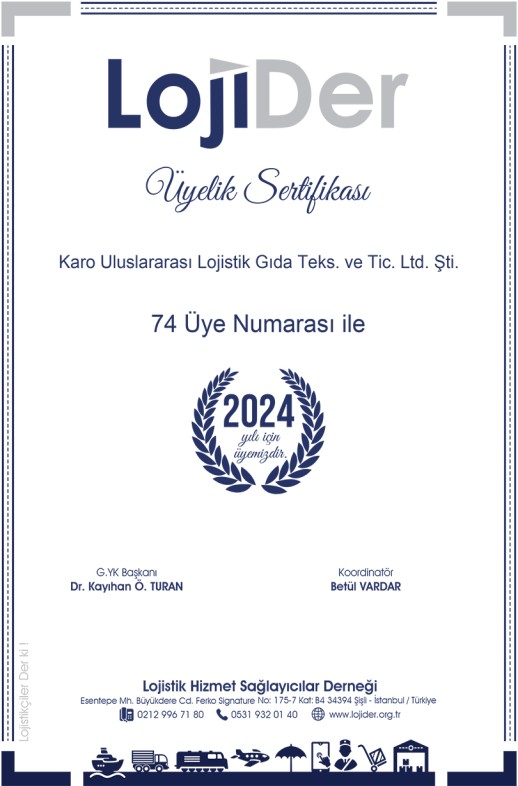 Karo Lojistik Uluslararası Lojistik Gıda Tekstil